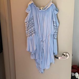 Light blue floral romper